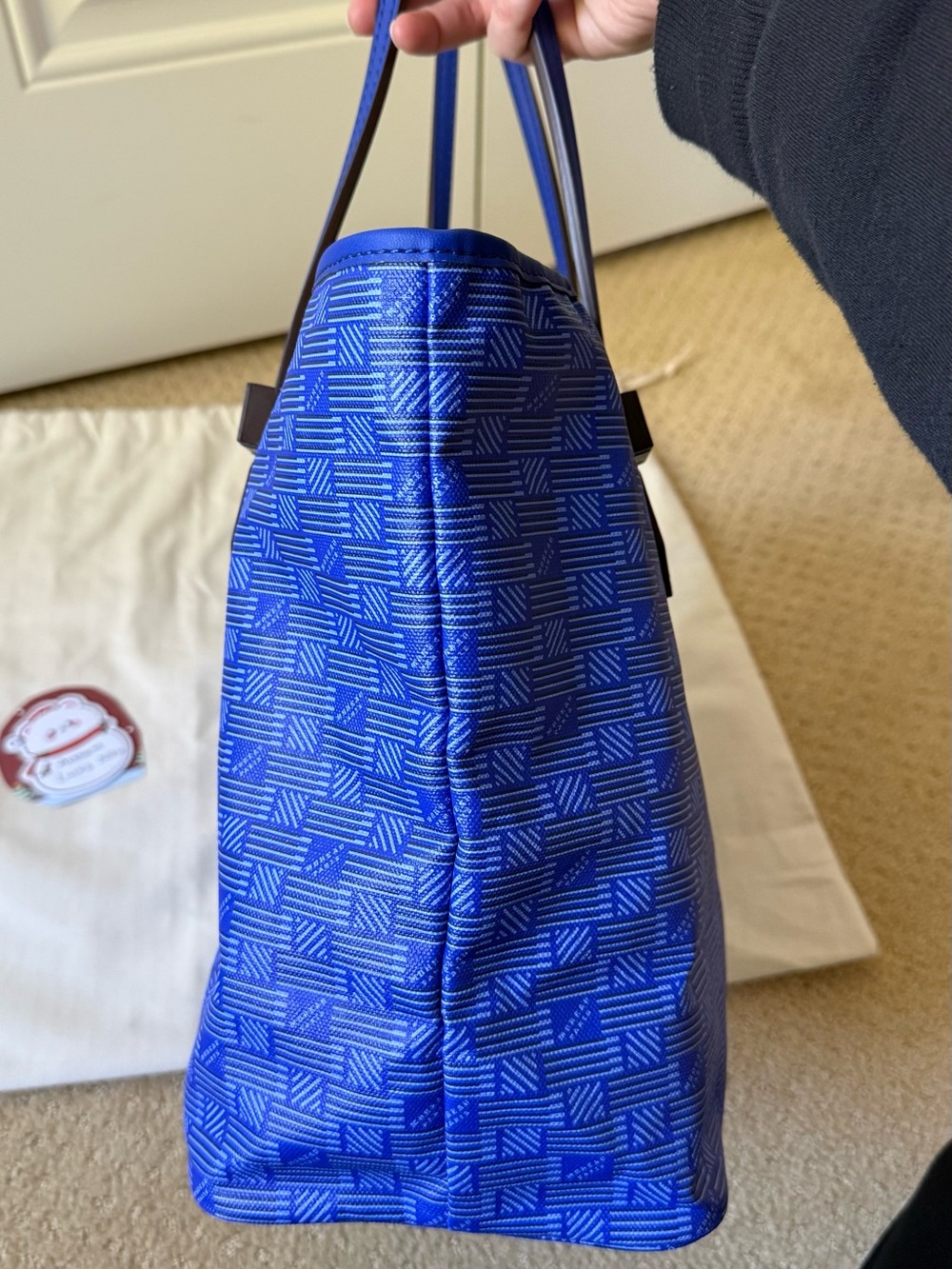Moreau Paris St Tropez MM Tote Bag in Deep Blue - Picture 5 of 11